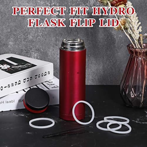 6 Silicone O-Ring Seals for Wide Mouth Water Bottles - 2.2 Inch