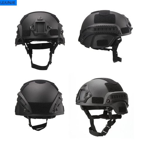 MICH Airsoft Helmet and Detachable Full Face Airsoft Mask Goggles with NVG Mount and Side Rail for Paintball-Hunting and Outdoor Activities