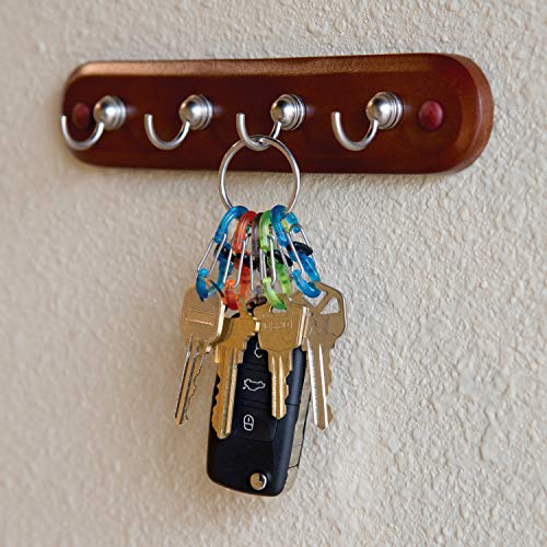Stainless Steel Keychain with 5 Colorful S-Biner MicroLocks