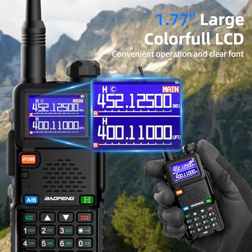 Baofeng UV-5RM Ham Radio Handheld Walkie Talkie Black - Long Range Two-Way Radio