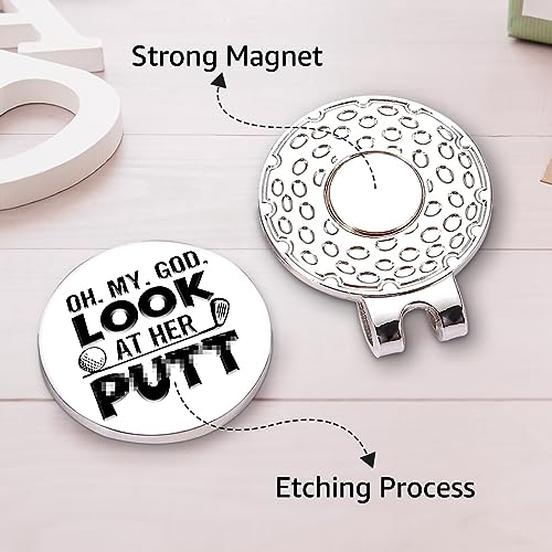 Funny Golf Ball Marker with Magnetic Hat Clip - Gift for Golfers