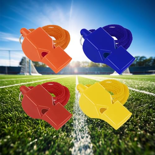 Premium Sports & Outdoor Safety Whistle with Lanyard - Red