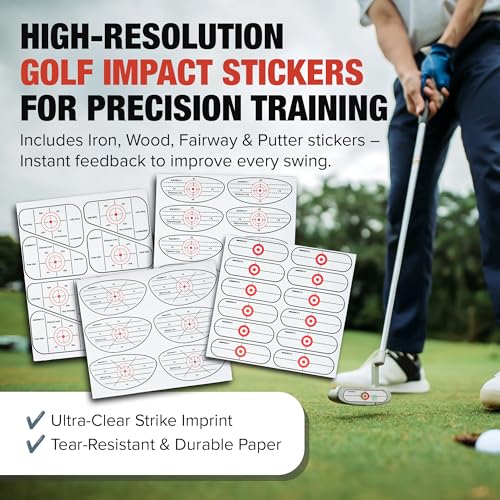 Golf Club Impact Tape Training Stickers - Mixed Club Set (240 Pack)