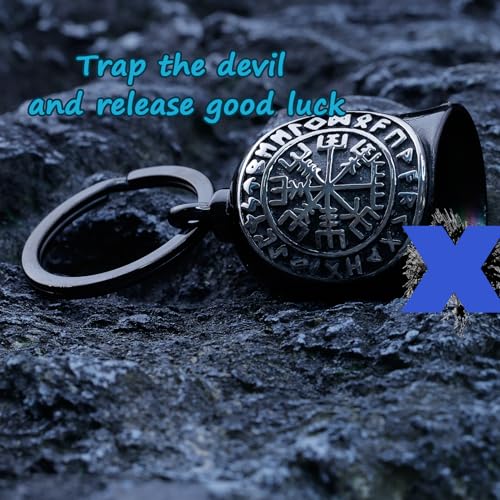Motorcycle Viking Bell Black Silver - Guardian Symbol for Men & Women