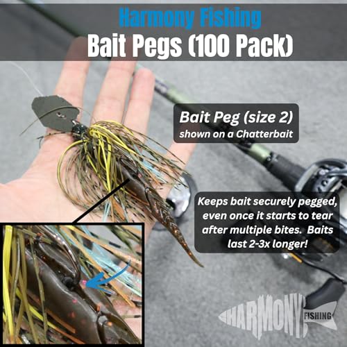 Bait Pegs - Rubber Pegs for Soft Plastic Fishing Lures Size 1