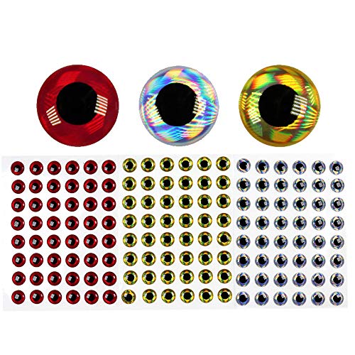 300 Pcs 3D Bionic Fish Eyes Fly Tying Material - 5mm
