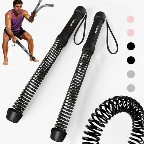 Cordless Battle Ropes for Home Gym - Ropeless Weighted Rope - Black