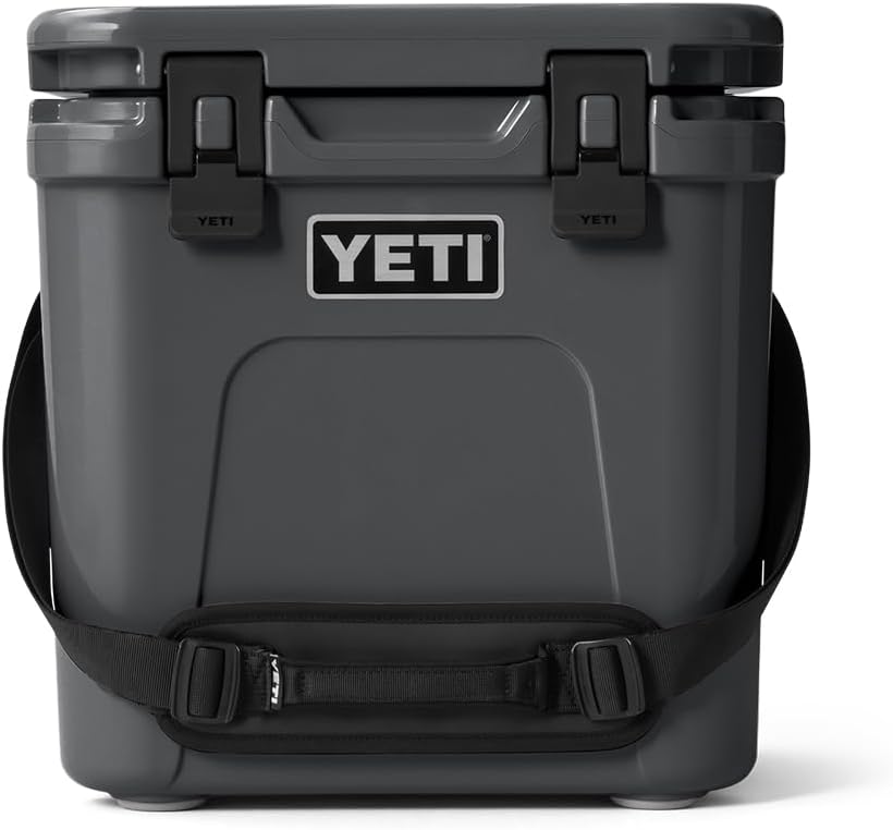 YETI Roadie 24 2.0 Hard Cooler - Durable Design with DoubleDuty Shoulder Strap & Drain Plug