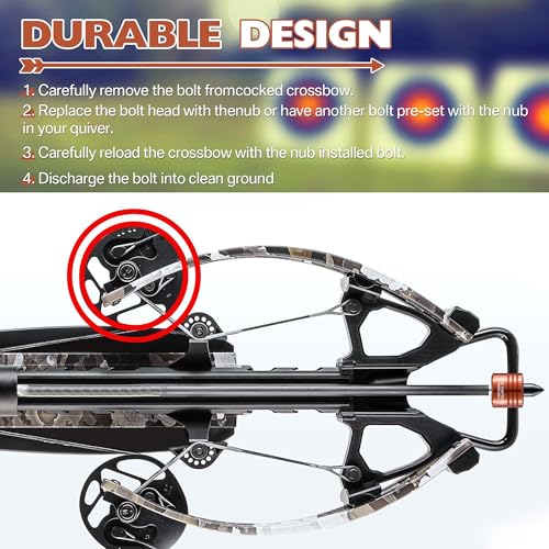 Decocking Point Crossbow Arrow Release Tip - 2 Pack, Orange