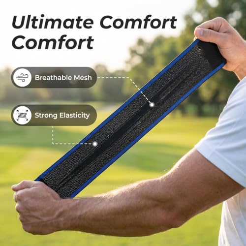Golf Swing Trainer Arm Band Fixes Flying Elbow & Chicken Wing Adjustable Nylon