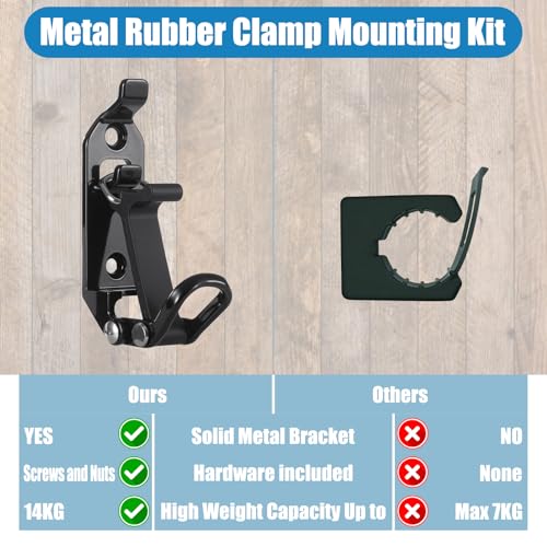 6 Pack Roof Rack Shovel Mount - Heavy-Duty Black Holder