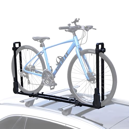 Upright Dual-Arm Roof Bike Rack - Rooftop Carrier for 1 Bike