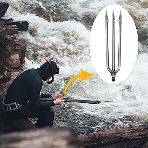 3-Prong Fishing Harpoon Spear - Stainless Steel Gig with Aluminum Rod
