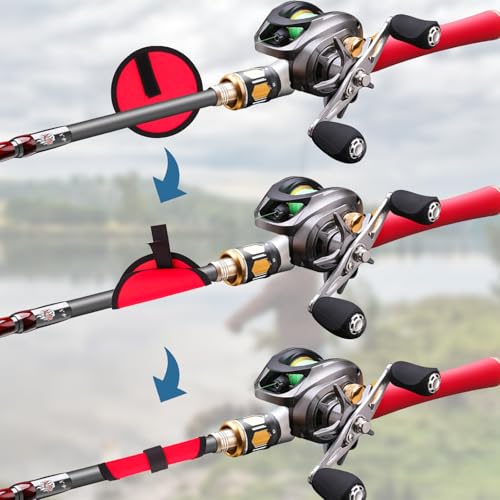 8-Pack Fishing Rod Lure Wraps - 6" Neoprene Protector Sleeves