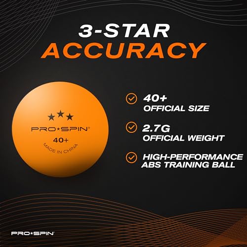 3-Star Premium Orange Ping Pong Balls - Pack of 60