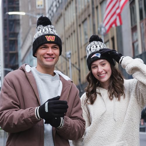 NFL Detroit Lions Winter Beanie Knit Hat & Touch Screen Gloves - One Size