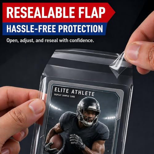 Resealable Card Sleeves for 3" x 4" Top Loaders - 100 Pack