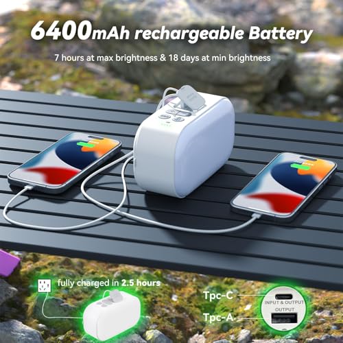JOYEKY Rechargeable Camping Lantern A - 1000LM LED Tent Light with 4 Modes & Hand-Crank Backup