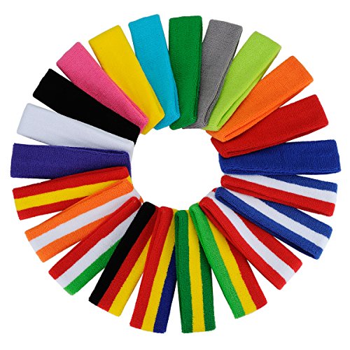 Moisture-Wicking Cotton Headband for Sports - Pink Sweatband
