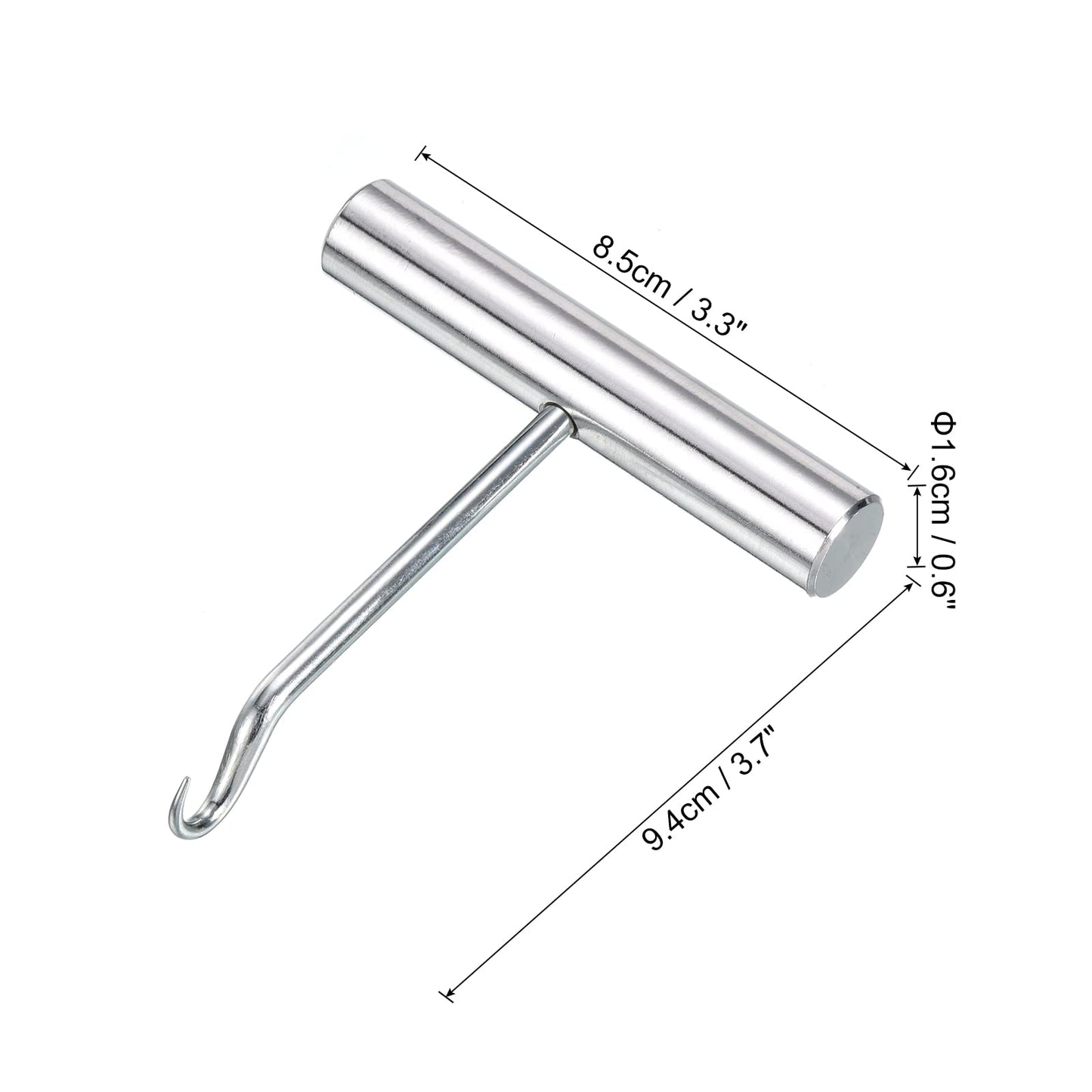 PATIKIL Tennis Racket String Assistance Puller, Stainless Steel Racquet Pull Hook Stringing Tool for Badminton Squash, Silver Tone