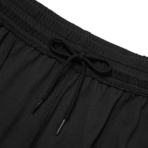 Men's Big & Tall Basketball Shorts - Dry-Fit, Lightweight, Zipper Pockets - 4X Black