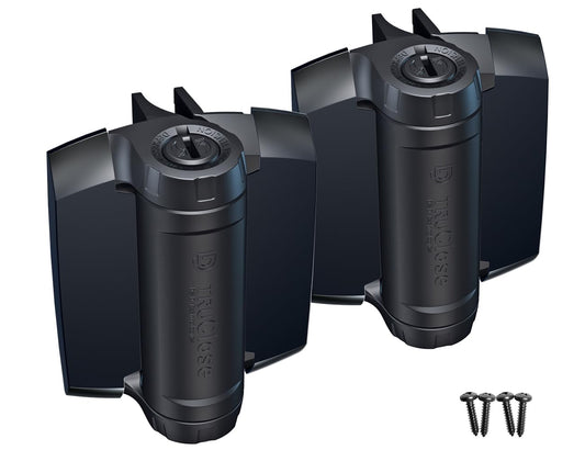 D&D Technologies TCHD1AL2S3BTS TruClose Heavy Duty Gate Hinges, for Self Closing Metal Gates up to 154 Pounds, with Alignment Legs, for Square Gate Frame and Post, Black, 2 Count