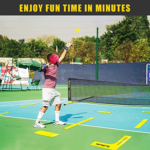 Pickleball Court Marker Kit with Carry Bag - Yellow