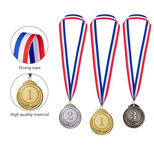 12 Piece Gold Silver Bronze Winner Medals Set for Competitions