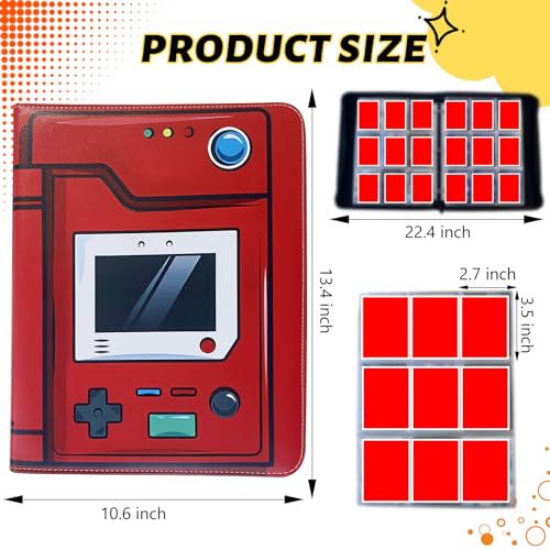 Trading Card Binder with 9-Pocket Pages for Sports & Gaming Cards, 900 Capacity