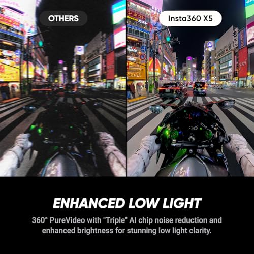 8K 360° Action Camera Bundle - Waterproof, Low Light, Midnight Black