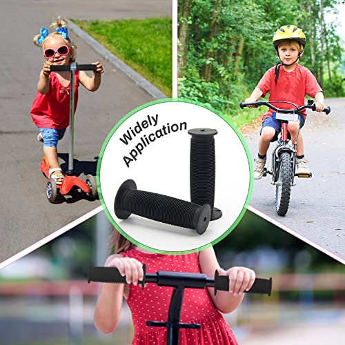 Bike Grips for Kids - Non-Slip Rubber, 90mm - Black