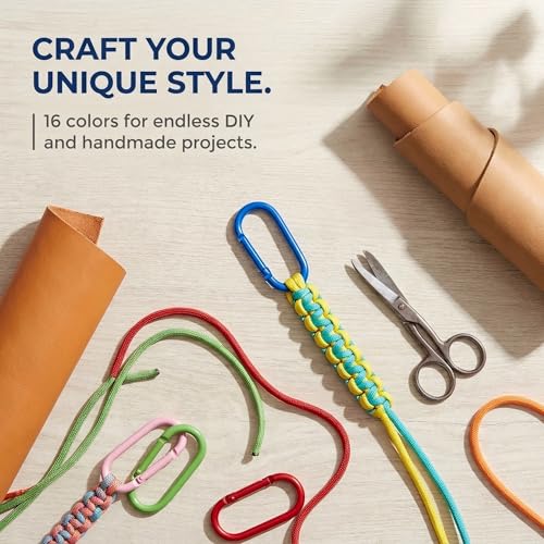 WTYONZEL Colorful 32Pcs Oval Carabiner Clips Keychain Spring Attachments