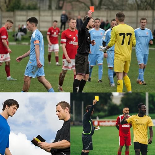 Soccer Referee Cards Set with Storage Wallet & Record Sheets