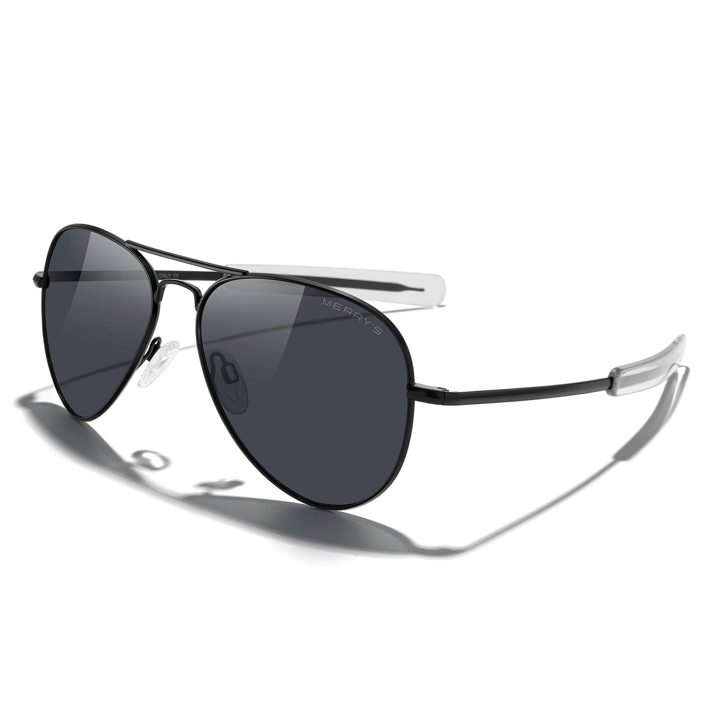 MERRY'S Classic Aviator Military Polarized Sunglasses for Men or Women S8562