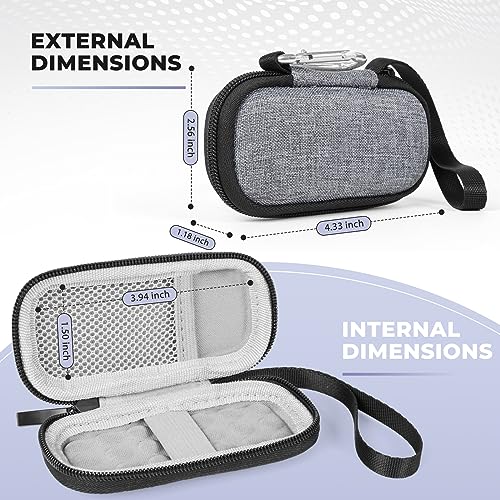 Hard Travel Case for KardiaMobile EKG Heart Monitor - Dark Gray