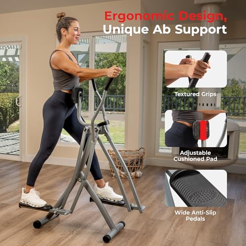 Smart Air Walk Elliptical Glider Trainer - Gray, 30" Stride