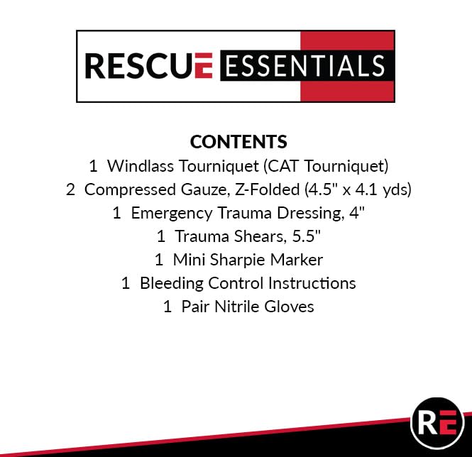 Compact Trauma First Aid Kit with Tourniquet & Gauze - Emergency Bleeding Control