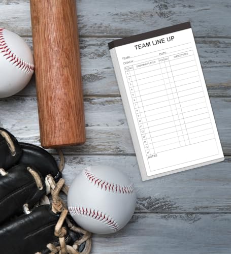 Baseball Lineup Cards - 4 Part Carbonless, 32 Player Roster, 1-Pack