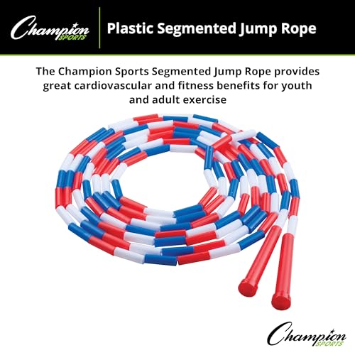Plastic Segmented Jump Rope - 16 Feet White for Adults