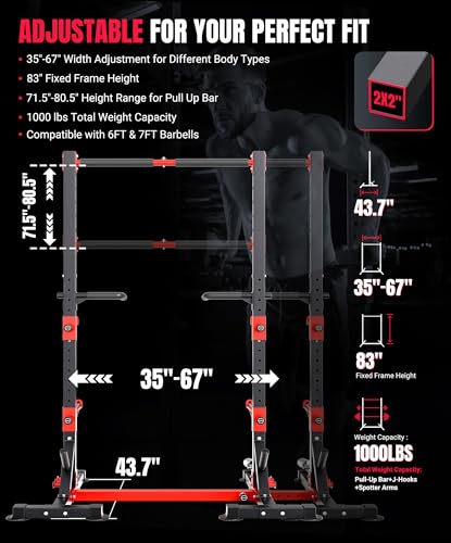 Adjustable Smith Machine & Squat Rack Combo - Basic Squat Rack