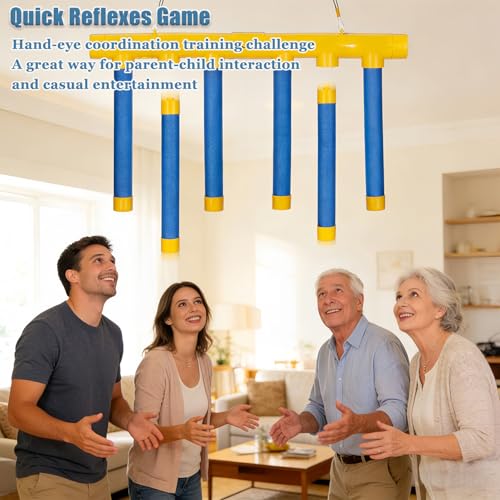Reaction Training Game - Adjustable Speed Drop Sticks - Blue