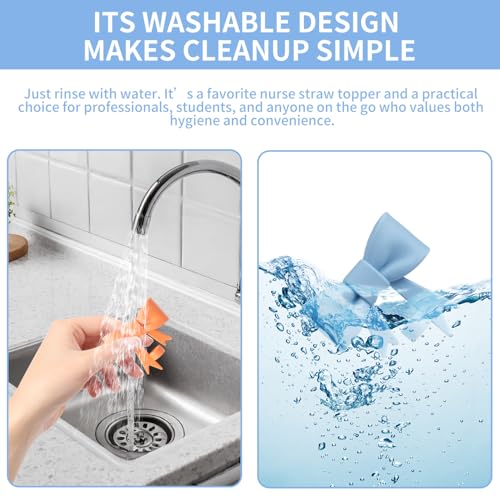 Bow Straw Topper for 10mm Straws - Leak-Proof Silicone Cover - 1Pcs-A