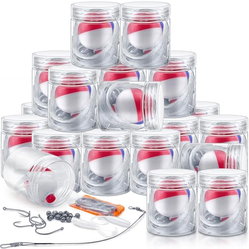 Yasuwekik 24-Piece Mini Fishing Kit for Christmas Shoebox & Emergency Survival