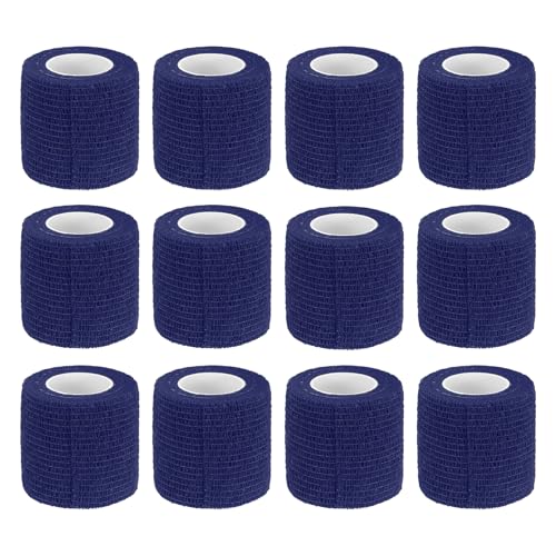 Navy Blue 2-inch Elastic Sports Bandage Tape for Support & Wraps - 5 Yards