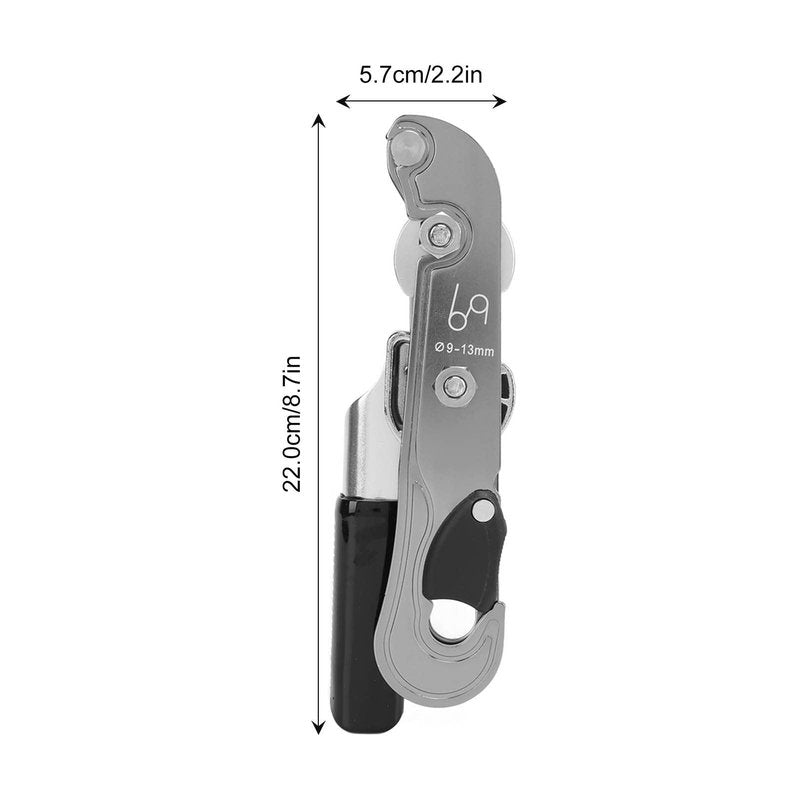 Topyond Hand Stop Descender, Professional Rock Climbing Descender & Ascender Set, Rappelling & Abseiling Device with Rope Stopper, Essential Climbing Gear for 9-13mm Rope, Belay Device