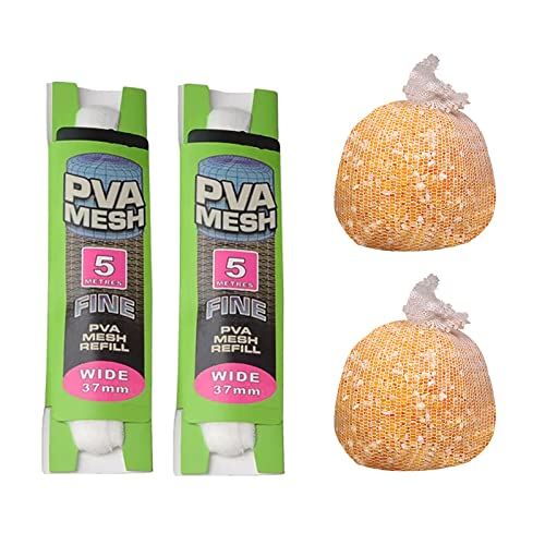 2 Pcs PVA Carp Fishing Bait Wrap Bags - 37mm Mesh