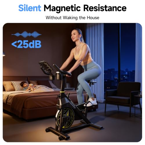 Adjustable Exercise Bike with Magnetic Resistance - Black