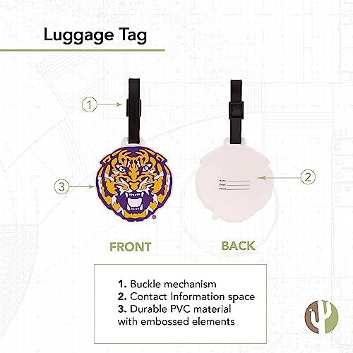 LSU Tigers PVC Luggage Tag - Design B | Officially Licensed