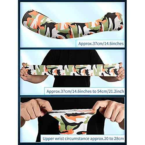 20 Pairs Sun Protection Arm Sleeves Fingerless Gloves Unisex Arm Covers Ice Silk Cooling Sleeves Protective Non-Slip Arm Sleeves for Outdoor Sports Running Cycling Driving, 20 Colors