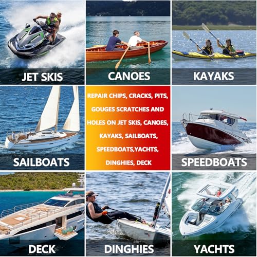 Marine Fiberglass Repair Kit for Boats - Gel Coat & Epoxy Filler
